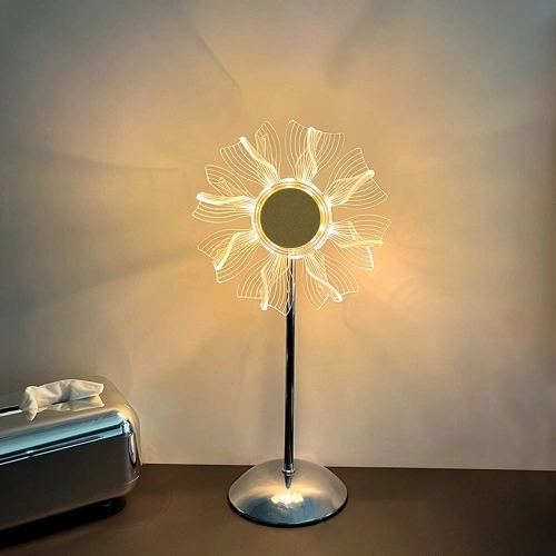 USB Table Lamp LED Bedside Night Light Eye Protection Reading Lamp Windmill Decoration 3 Light Colors