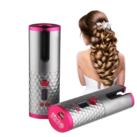 Smart Wholesale wireless automatic cordless hair curler iron curling iron USB rechargeable LCD display curling machine