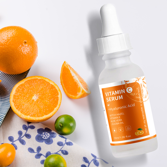 Hydrating Brightening Anti Aging Vitamin C Serum for Face Dark Spots with Hyaluronic Acid
