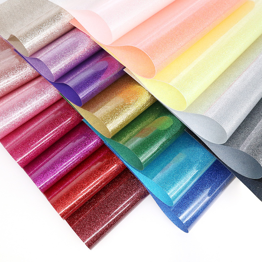 10inch x12inch Durable Shiny htv Glitter Heat Transfer Vinyl Sheets Iron On Vinyl For Cricut Fabric For Heat Press