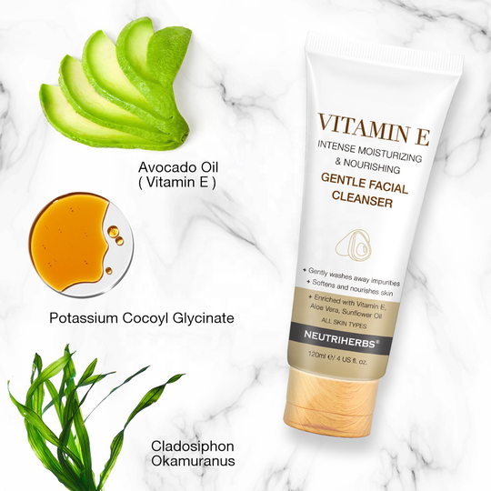 Private Label Men Face Woman Moisturizing Cleanser Vitamin E Wash Face