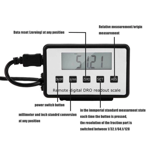 0-300mm Digital LCD Accurate DRO Readout Scale For Milling Lathe Linear Tool
