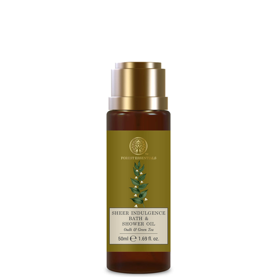 Forest Essentials Sheer Indulgence Bath and Shower Oil Oudh and Green Tea (Various Sizes) - 50ml