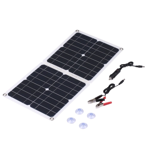 50W Foldable Solar Panel Charge with DC& USB & TYPE-C Output High Efficiency Module IP65 Water Resistant for Home RV Car Boat Electronic Device