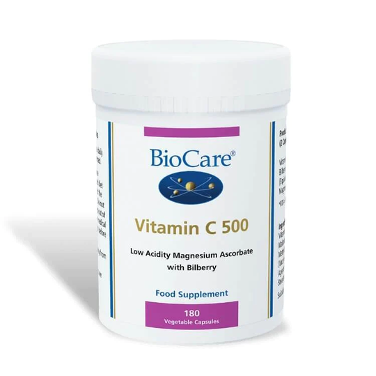 BioCare Vitamin C 500, 500mg, 180 VCapsules