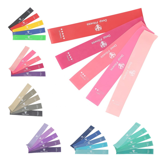 Wholesale customized fitness loop band make your own latex resistance band set with logo elastic bands for exercise
