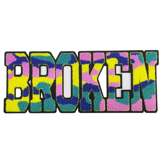 No Minimum Custom Chenille Patches on Patches for Hoodie sweatshirt Letters Glitter Iron Embroidered Fabric Laser Cut Border