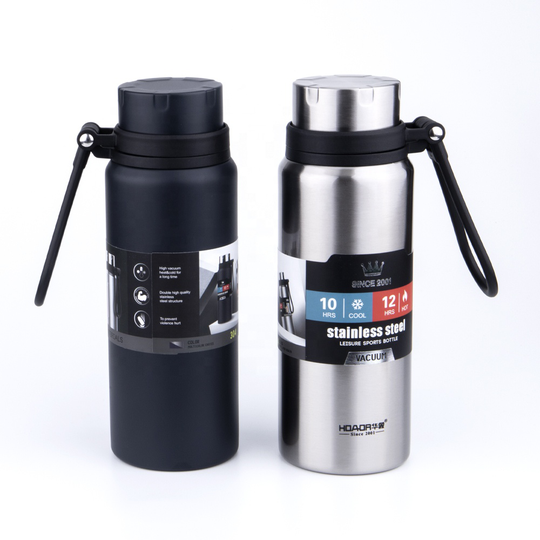 2020 New Design Wide Mouth Portable Sports Drinking Metal Water Bottle Double wall Stainless Steel Insulated Hydro Vacuum Flask