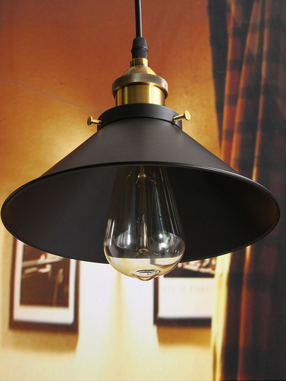 Retro Industrial Vintage Iron Ceiling Lamp Chandelier Pendant Light Fixture 24CM