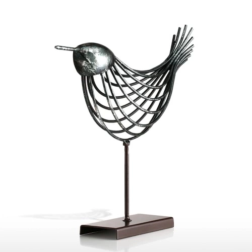 Iron Wire Bird Tooarts Metal Sculpture Home Decoration Creative Sculpture Bird