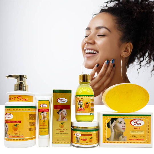 Piment Doux Concentre Whitening Set Repairing Skin Helps Eliminate Stains with Vitamin E and C Even Skin Tone Skincare Women Set