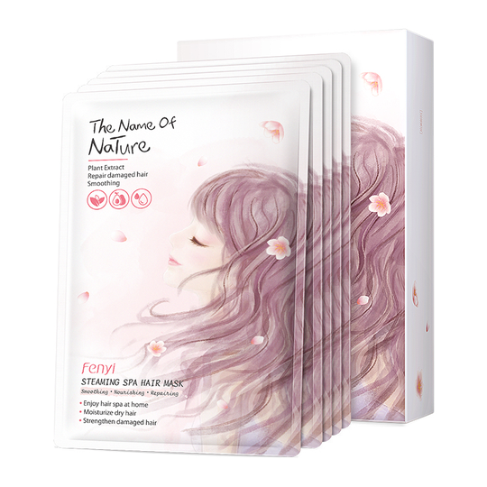 OEM Pink Steaming SPA hair Mask Evaporation-free film cap soft hair conditioner private label free damage keratin hair mask