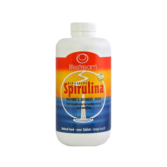 LifeStream Spirulina Tablets, 500mg, 1000 Tablets