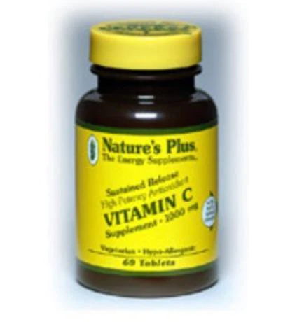 Nature's Plus Vitamin C with RoseHips, 1000mg, 60 Tablets