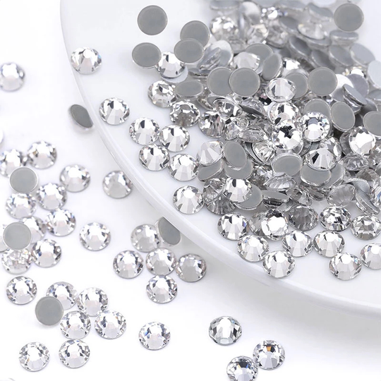 Crystal Clear Hotfix Rhinestone Flatback Iron On Glitter Strass Stones Rhinestones For Needlework Decorations Clothes Beads