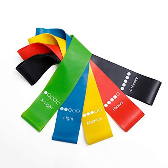 Ship from US yoga fitness non-slip 100% TPE natural latex Pilates resistance bands set