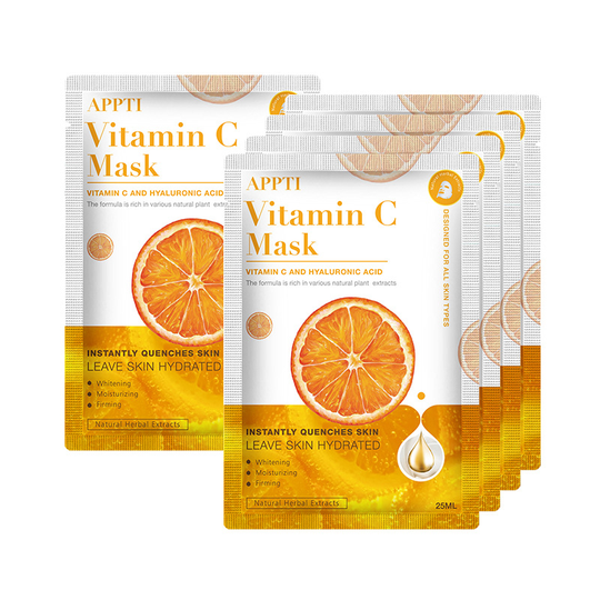 Organic Skin Care Brightening Hydrate Firming Vitamin C Dark Spots Fading Hyaluronic Acid Facial Mask