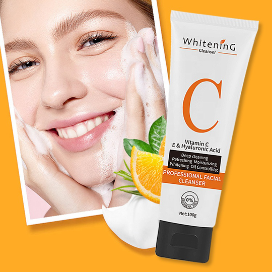 Wholesale foaming face wash private label natural organic moisturizing whitening vitamin c face cleanser