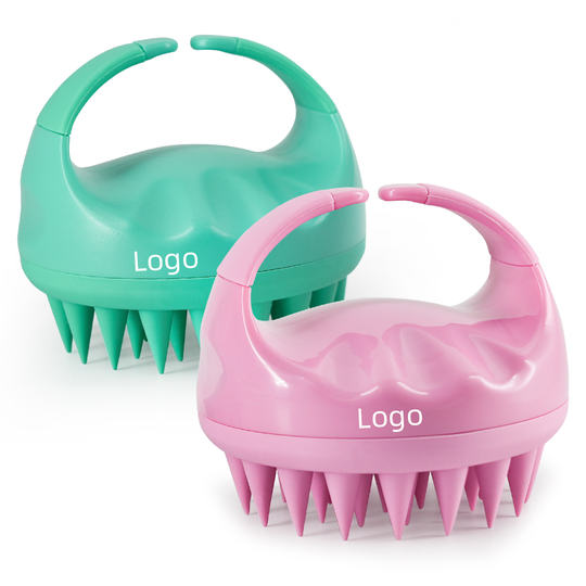 Amazon Hot Sale Custom Logo Wholesale Silicon Hair Scalp Massager Shampoo Massage Hair Brush Scalp Massager