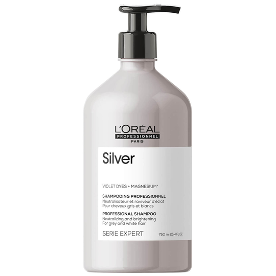 L'Oréal Professionnel Serie Expert Silver Shampoo for Grey, White or Light Blonde Hair 750ml