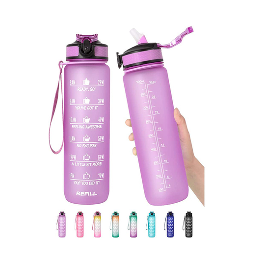 $5 free shipping in stock Custom Logo Motivational Leak-Proof Sports Drinking Water Jug Bottle with Time Marker