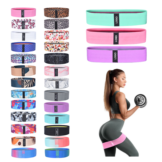 Bitjoy Custom Logo Leg Hip Booty Loop Resistance Band Set Exercise Gym Workout Fitness Bands