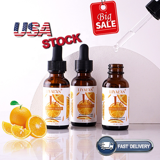 Private Label Skin Care 100% Natural Face Serum Skin Whitening Brightening Vitamin C Serum