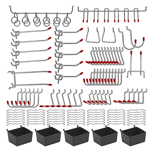 Metal Pegboard Hooks Organizer Assortment Kit Peg Locks Hanging Applications