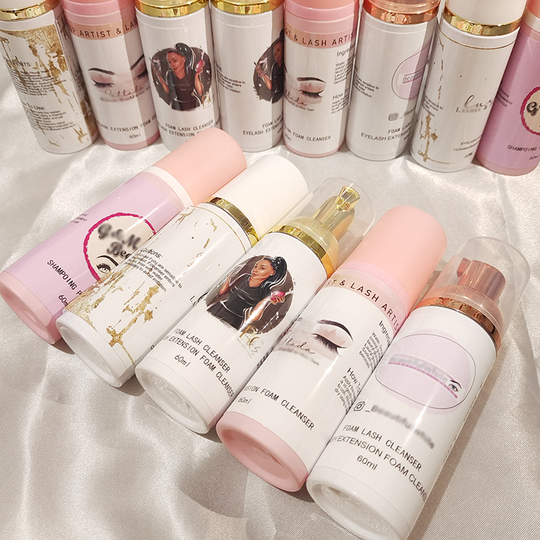 Factory Wholesale Private Label Foam Eyelash Extension Eyelash Cleanser Bath Eyelashes Shampoo With Brush