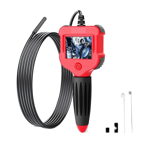 Endoscope Industrial Endoscope 2.4 Inch Screen Inspection HD Handheld Endoscope Waterproof Wide Viewing Angle for Car, Air Conditioner, Engine Checking 5 Meters