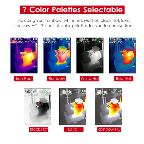 UNI-T UNI-T Professional Thermal Imager High Accuracy Portable Handheld IR Infrared Thermal Imaging Camera 2.8'' TFT LCD Display Night Vision Device 5~1022°F(-15~550°C) Temperature Range