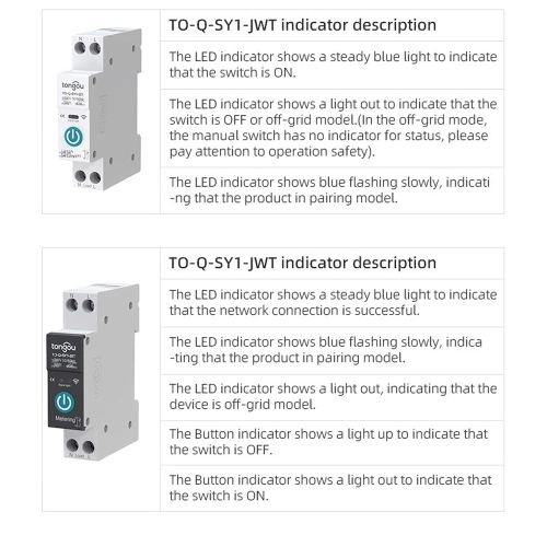 Tuya Wifi Intelligent Circuit Breaker Compatible with Alexa Google Home Voice Control 10A (with Metering Function)