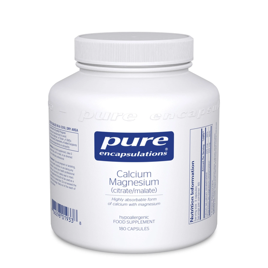 Pure Encapsulations Calcium Magnesium (citrate/malate), 180 Capsules