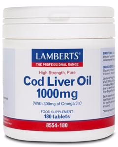 Lamberts Cod Liver Oil, 1000mg, 180Caps