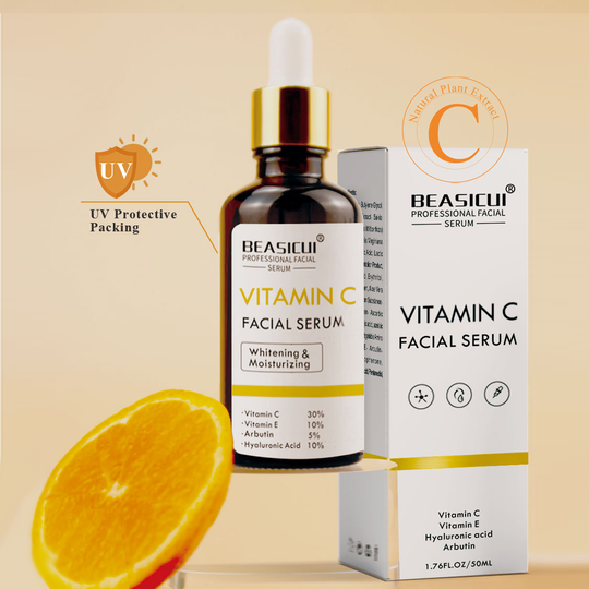Free Sample Certified Anti Aging Whitening Skin Care Face Serum 30ml Wholesale Vitamin C Serum for Face