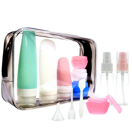 Tsa Approved Portable Squeeze Silicone Travel Accessories Bottle Empty Travel Size Shampoo Lotion Toiletries Bottles Set Kit