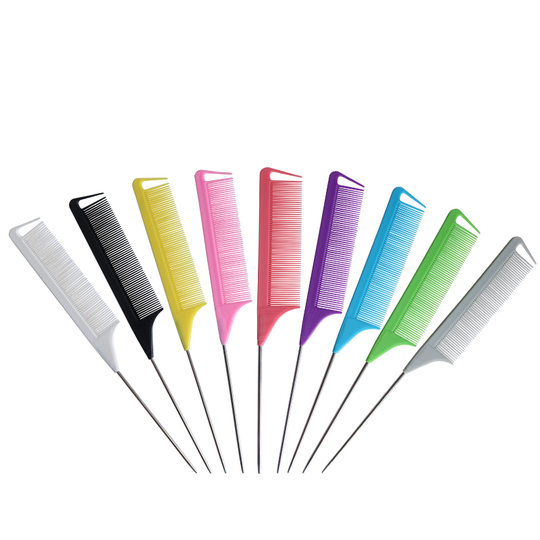 Hair salon modelling dye hair oil head comb heat-resistant steel pointed tail comb antistatic plastic ABS hair comb