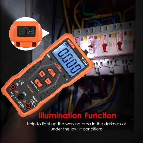 NJTY T21G Mini Smart Multimeter 6000 Counts True RMS Universal Meter