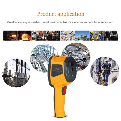 Handheld Infrared Thermal Imager Thermometer -20°C to 300°C & IR Resolution 1024 Pixels 2.4-inch TFT Color Display Imaging Camera