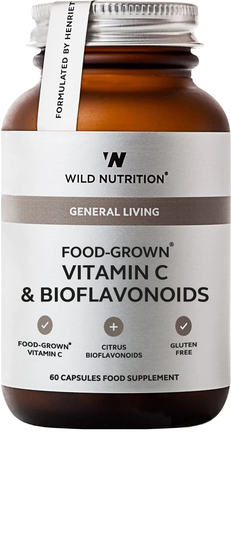 Wild Nutrition Ltd Food-Grown Vitamin C & Bioflavonoids, 60 VCapsules