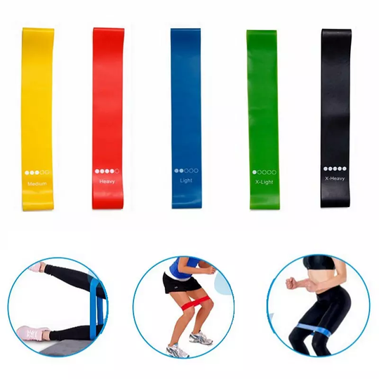 Ship from US yoga fitness TPE natural latex elastic hip resistance band set of 3