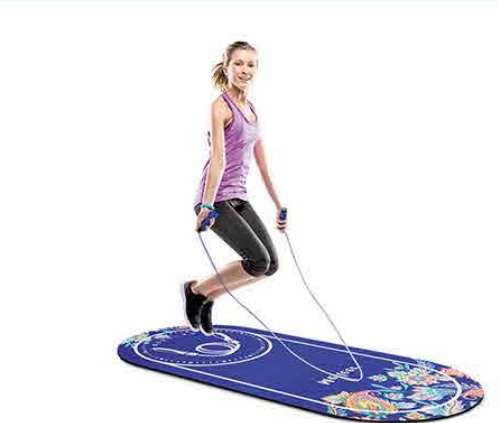 Non-slip Oval Suede Design Fitness Jump Rope Matthick & Durable For Absorbing Shock During Workouthome Gym Exercise Accessory