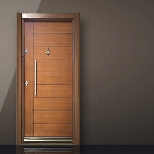 Security Entrance Doors High Main Door Entrance Metal Double Iron Wood Safety Steel Door