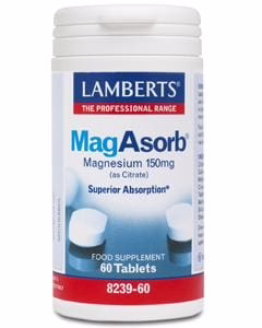 Lamberts MagAsorb (Magnesium Citrate) 150mg, 60 Tablets