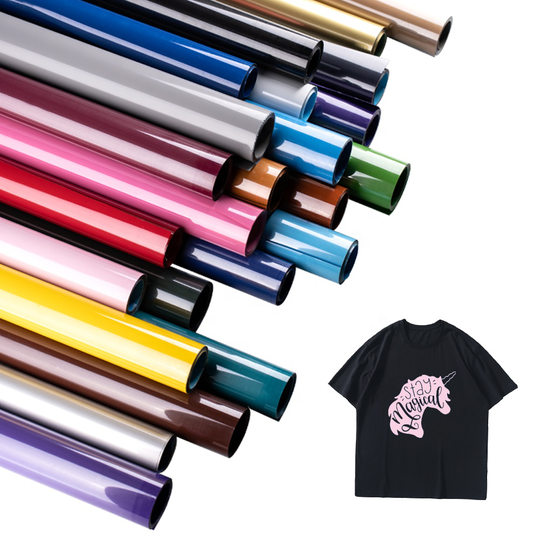 Guangyintong PU Heat Transfer Vinyl Small Rolls Matte Htv Vinyl Heat Press Vinyl With Iron Washing Htv Shirts