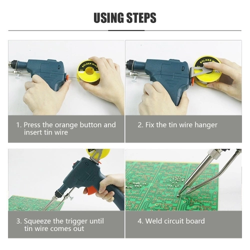 KKmoon 60W Handheld Soldering Gun Internally Heated Electric Soldering Iron Tin Wire Welding Tool -- One Hand Easy Operation