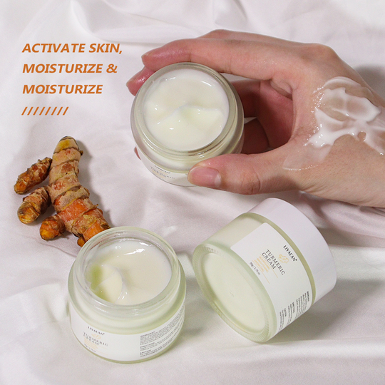 Private Label Natural Organic Dark Spot Removing Facial Cream Acne Treatment Vitamin C Turmeric Face Cream