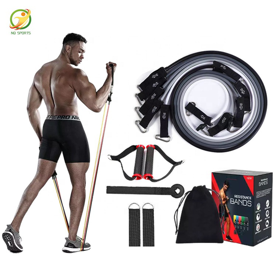 NQ SPORTS bandas de resistencia workout band fitness exercise 11 pcs resistance band set for Muscle strength training