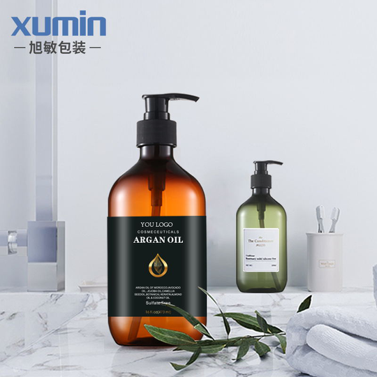 300ml 500ml empty amber green shampoo container bottle hair care lotion bottle