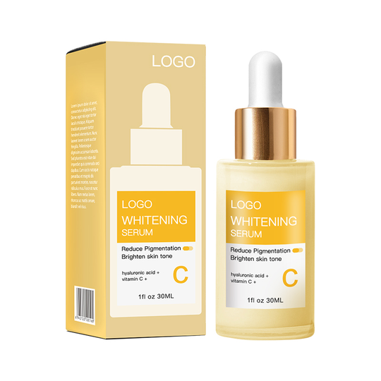 Private Label Vitamin C Hyaluronic Acid Serum for Face Skin Lightening Whitening Brightening Moisturizing Firming